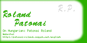 roland patonai business card